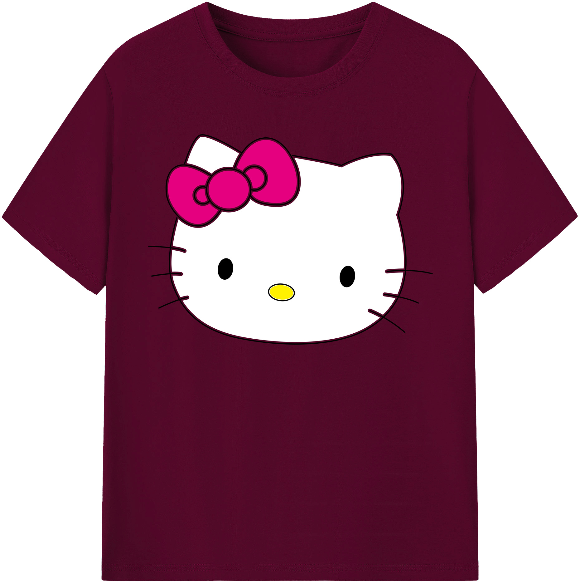 （画像用） Hello Kitty ハローキティ レディースカジュアルプリントTシャツ（綿100％）